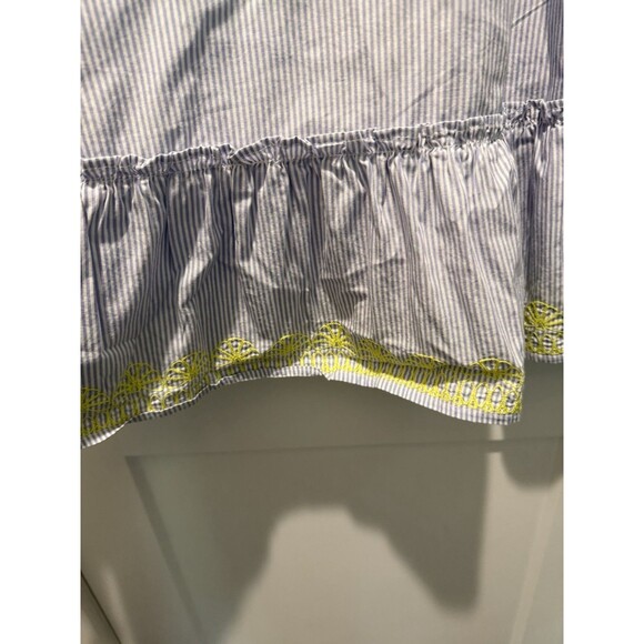 Women’s Crown & Ivy blue Striped eyelet top blouse long sleeve peplum Plus 2X - Picture 3 of 6